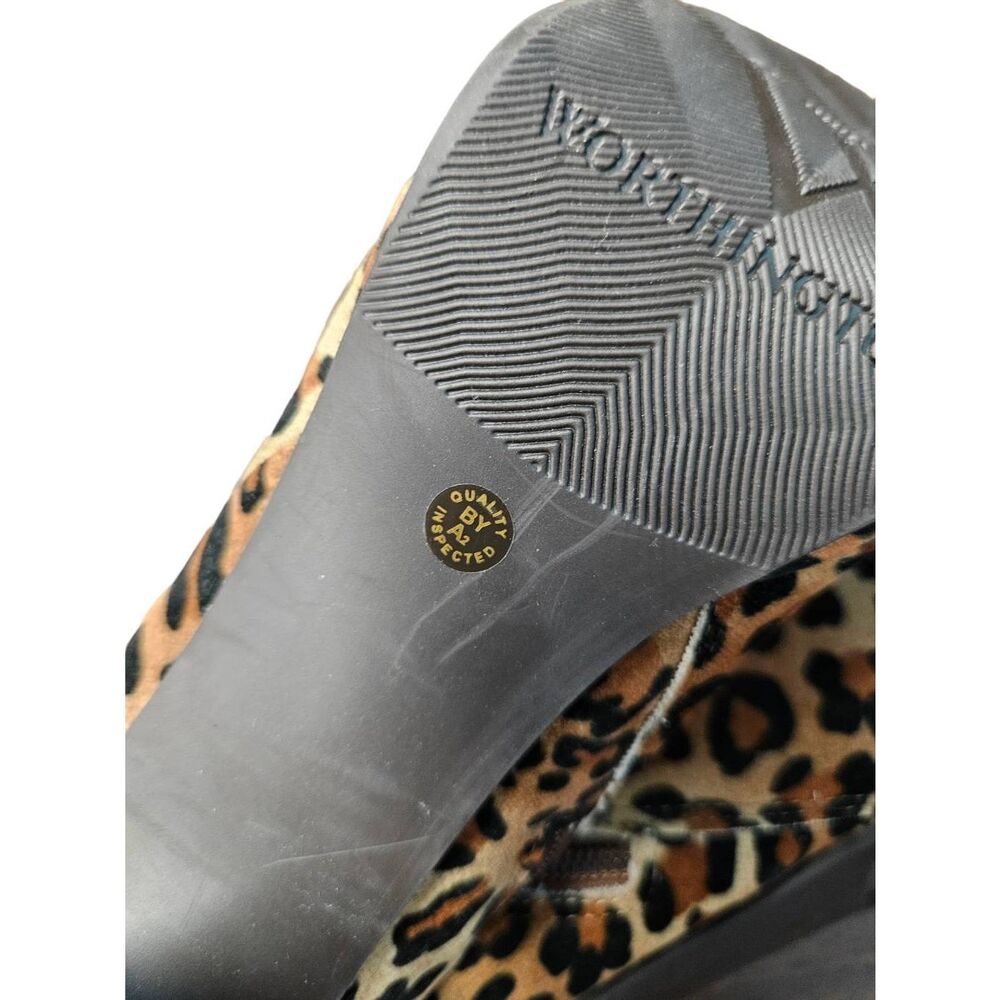 Worthington Leopard Print Heeled Boots size 8  Animal Womens - Picture 8 of 10